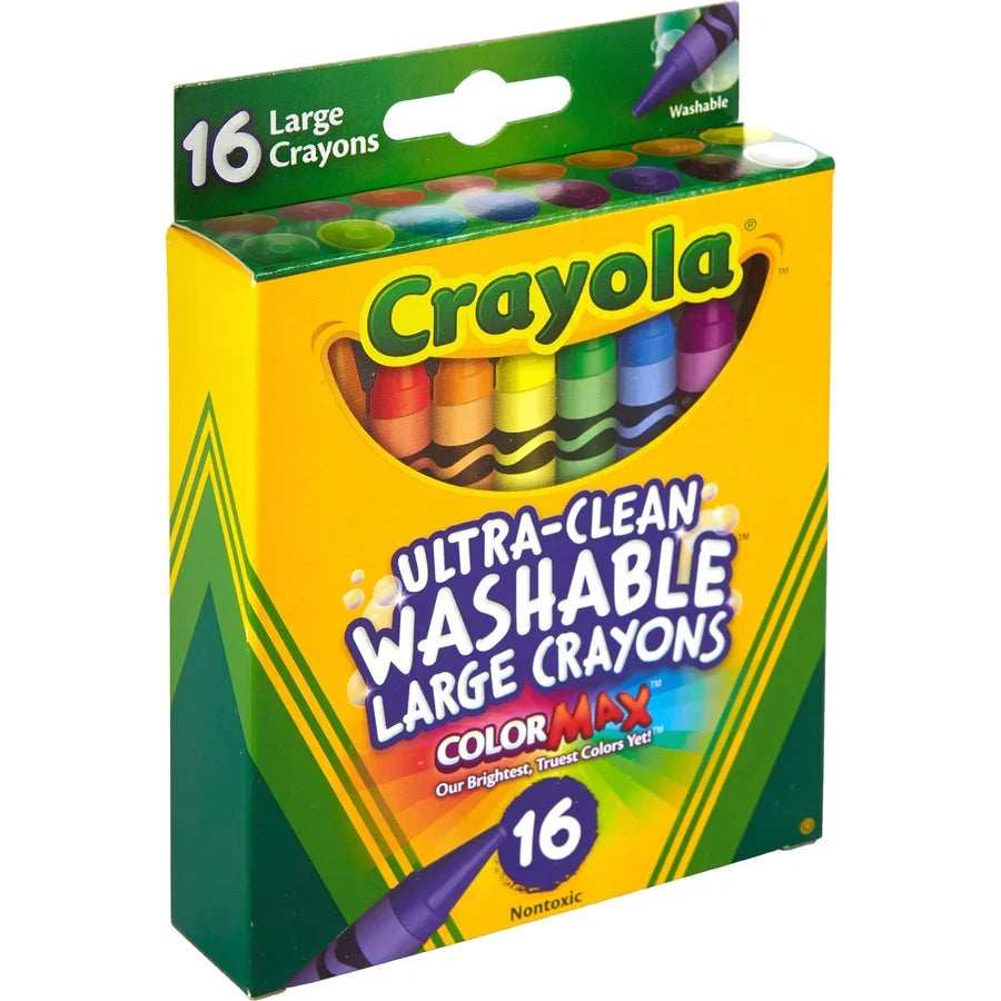 Washable Large Color Max Crayons (16 Count