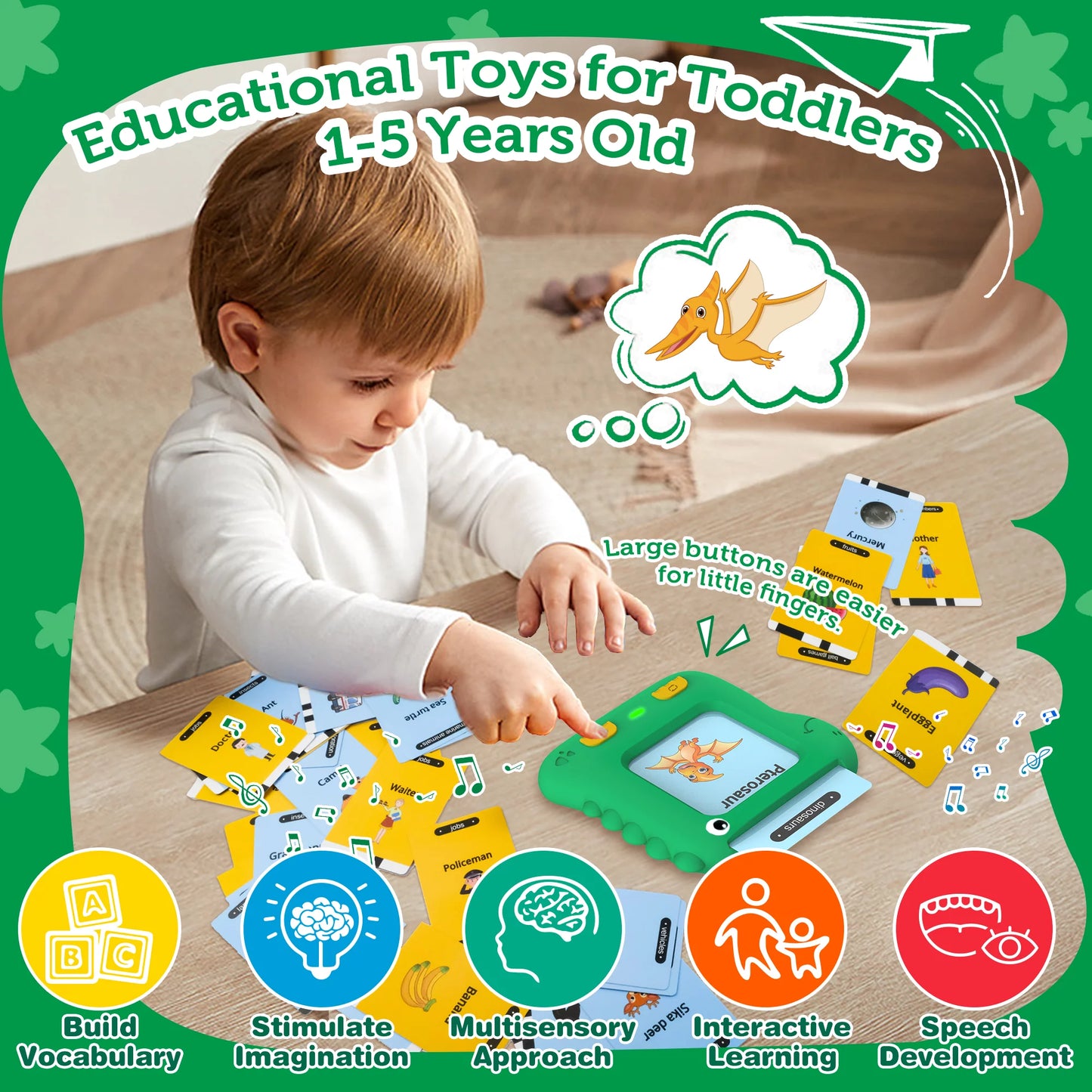 Talking Flash Cards, Educational Interactive Preschool Toys