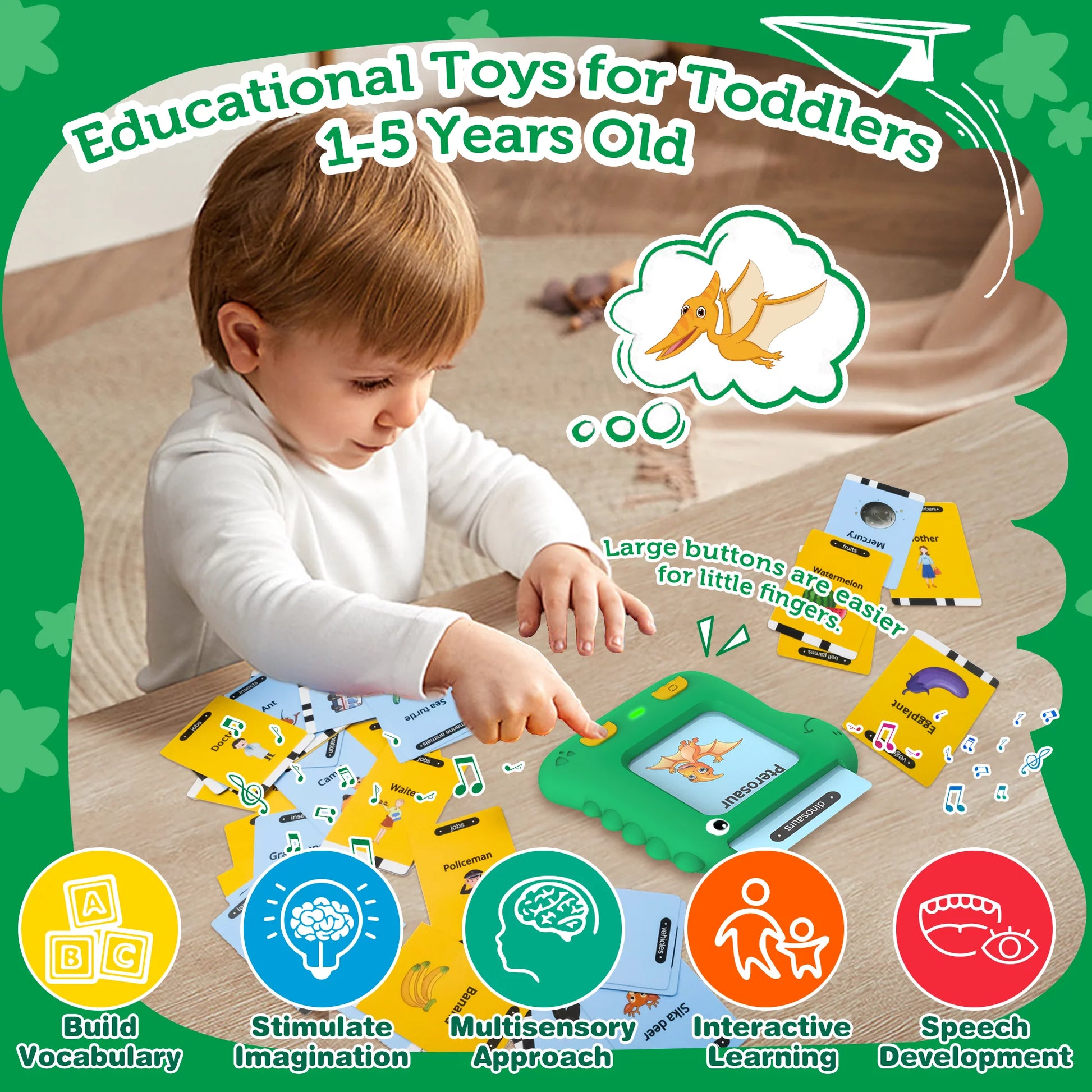 Talking Flash Cards, Educational Interactive Preschool Toys