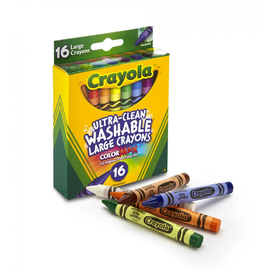 Washable Large Color Max Crayons (16 Count