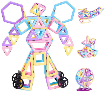 Magnetic Blocks 40PCS Upgrade Magnetic Building Blocks for Kids Magnetic Tiles 3D Magnetic Toys Educational STEM Toys Tiles Set Castle Toys